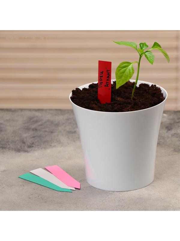 Бирки садовые для маркировки, 10 см, набор 20 шт., пластик, цвет МИКС