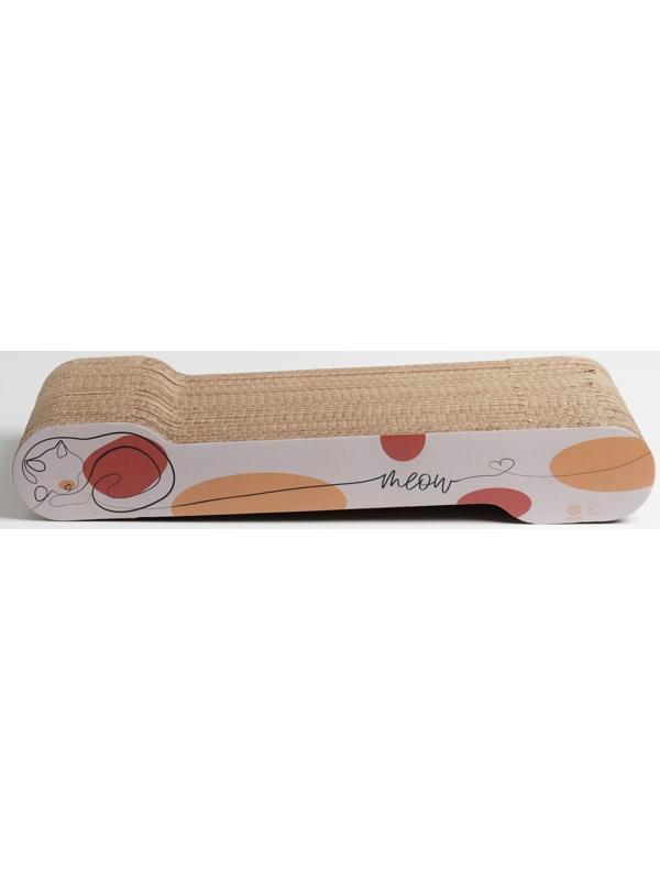Когтеточка из картона с кошачьей мятой Meow, 45 × 18 см
