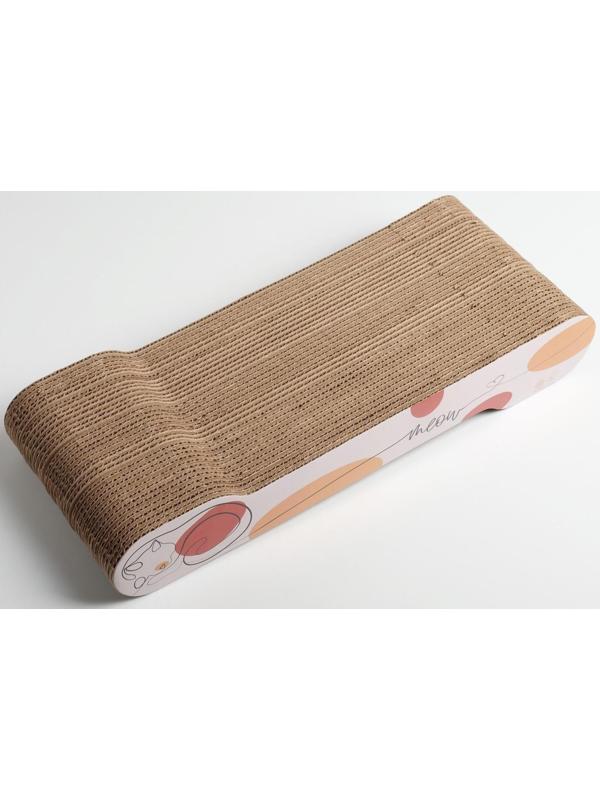 Когтеточка из картона с кошачьей мятой Meow, 45 × 18 см