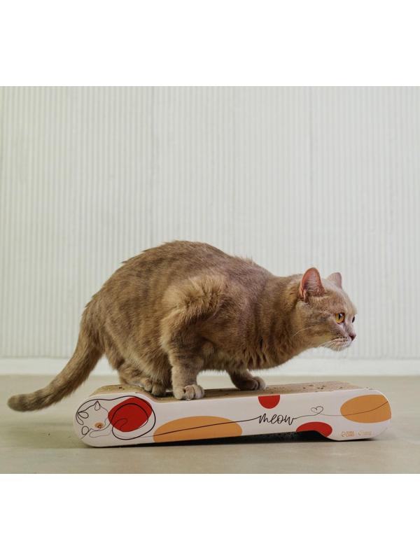 Когтеточка из картона с кошачьей мятой Meow, 45 × 18 см