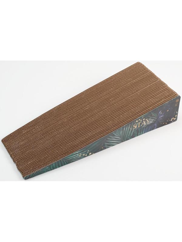 Когтеточка из картона с кошачьей мятой Stay wild, треугольная, 45 × 18 × 9 см