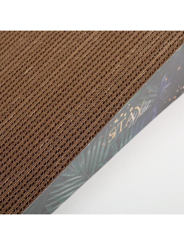 Когтеточка из картона с кошачьей мятой Stay wild, треугольная, 45 × 18 × 9 см