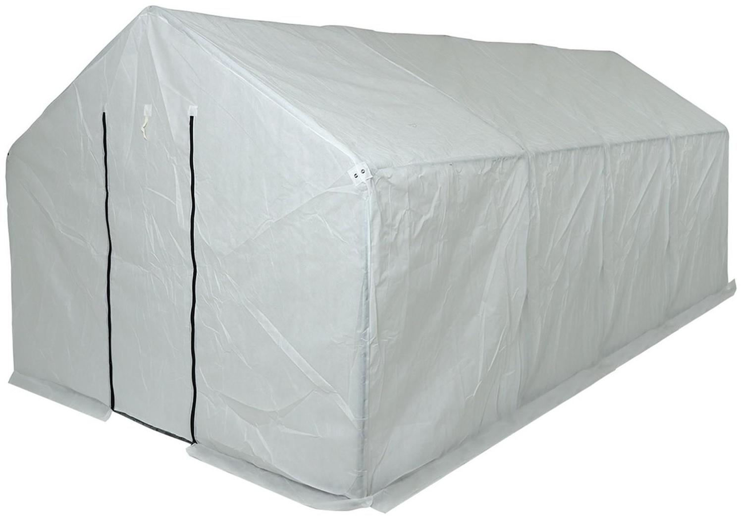 Теплица, 4.9 × 2.45 × 2.1 м, оцинкованный каркас, профиль 25 × 25 мм, спанбонд 90 г/м²