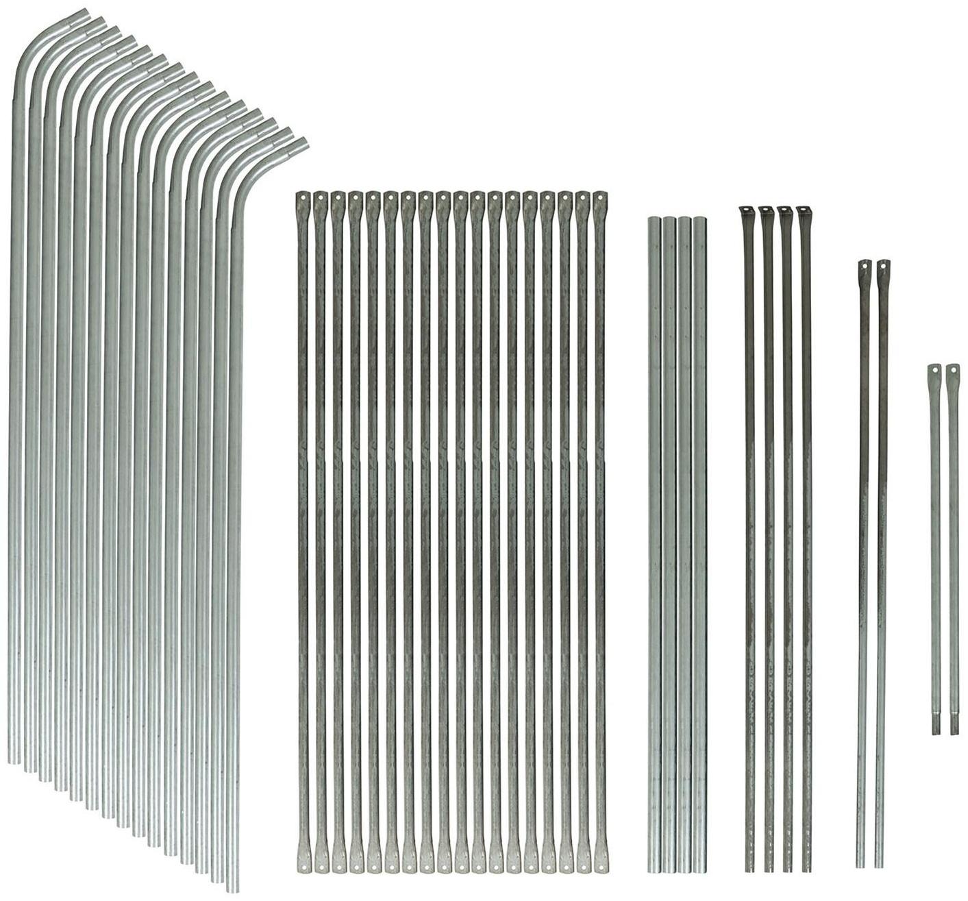 Теплица, 4.9 × 2.45 × 2.1 м, оцинкованный каркас, профиль 25 × 25 мм, спанбонд 90 г/м²