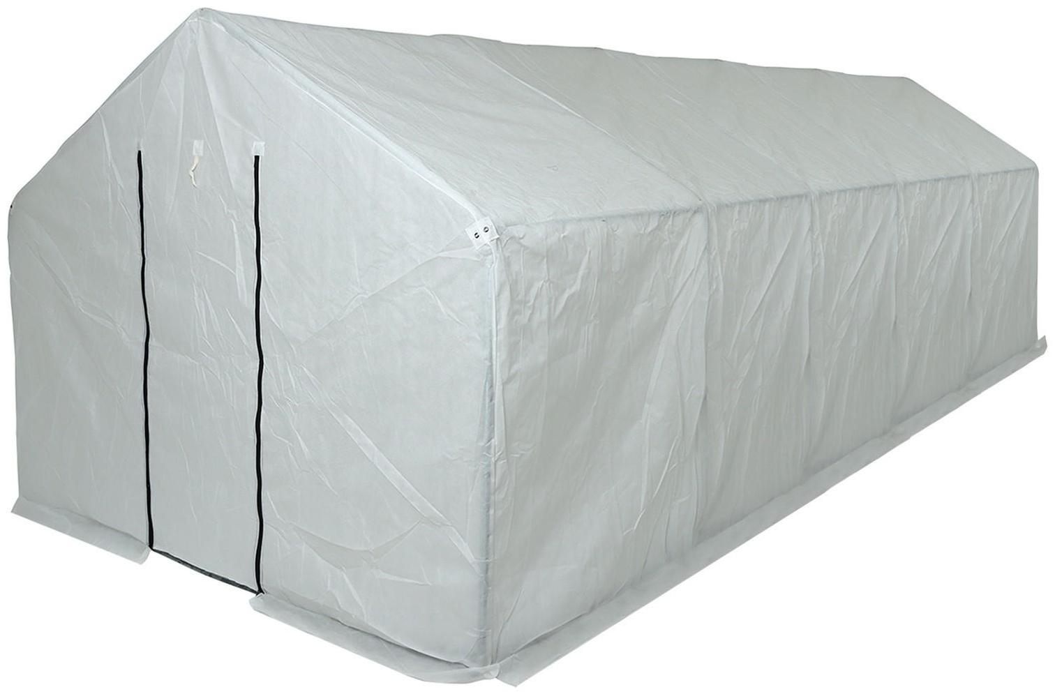 Теплица, 6.1 × 2.45 × 2.1 м, оцинкованный каркас, профиль 25 × 25 мм, спанбонд 90 г/м²