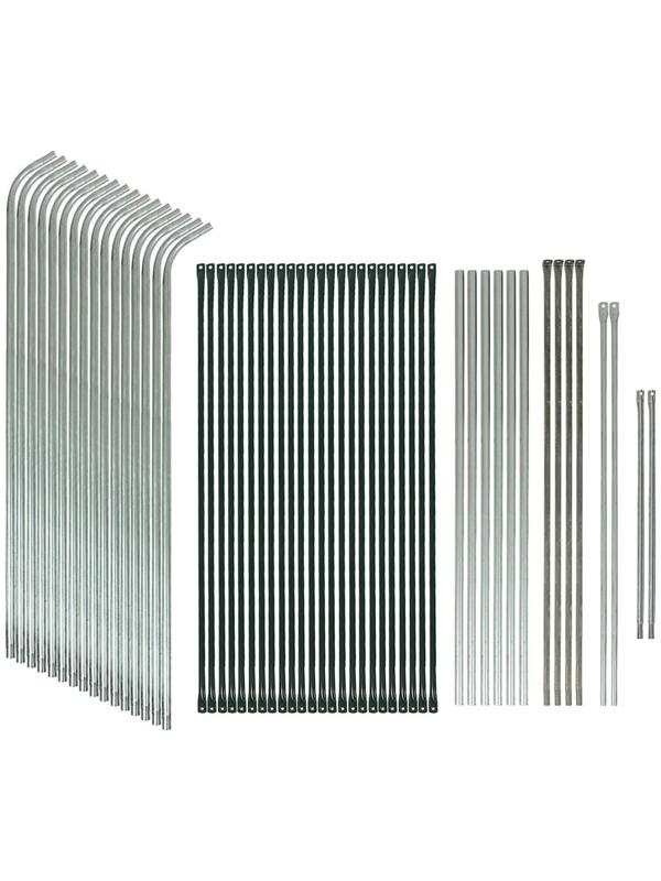 Теплица, 6.1 × 2.45 × 2.1 м, оцинкованный каркас, профиль 25 × 25 мм, спанбонд 90 г/м²