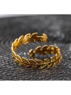 Кольцо для салфетки «Лоза», 4,5×2,5 см, цвет золотой