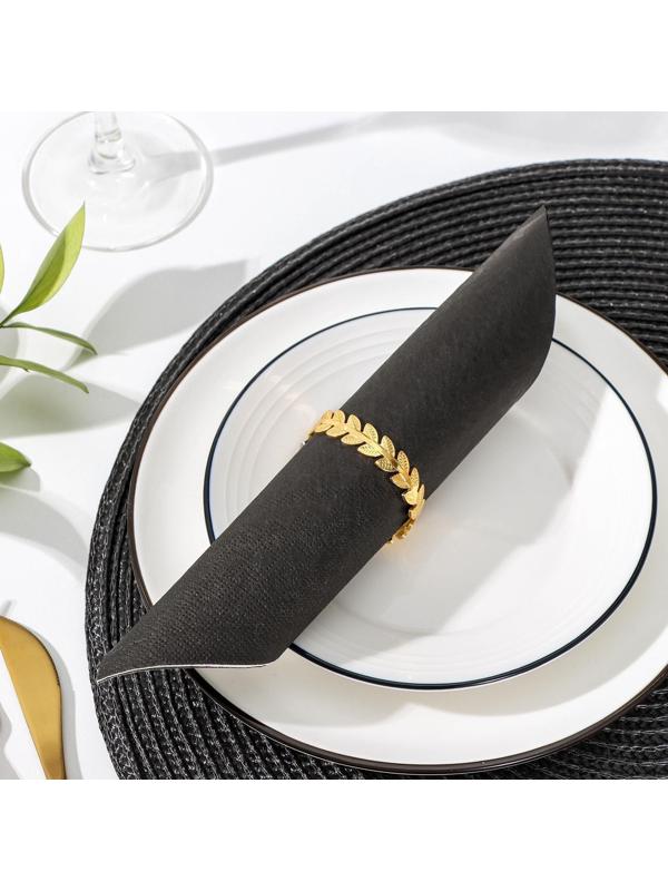 Кольцо для салфетки «Лоза», 4,5×2,5 см, цвет золотой