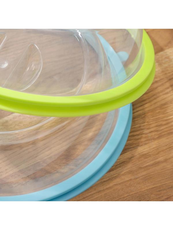 Крышка силиконовая для СВЧ, 20×20×6 см, цвет МИКС