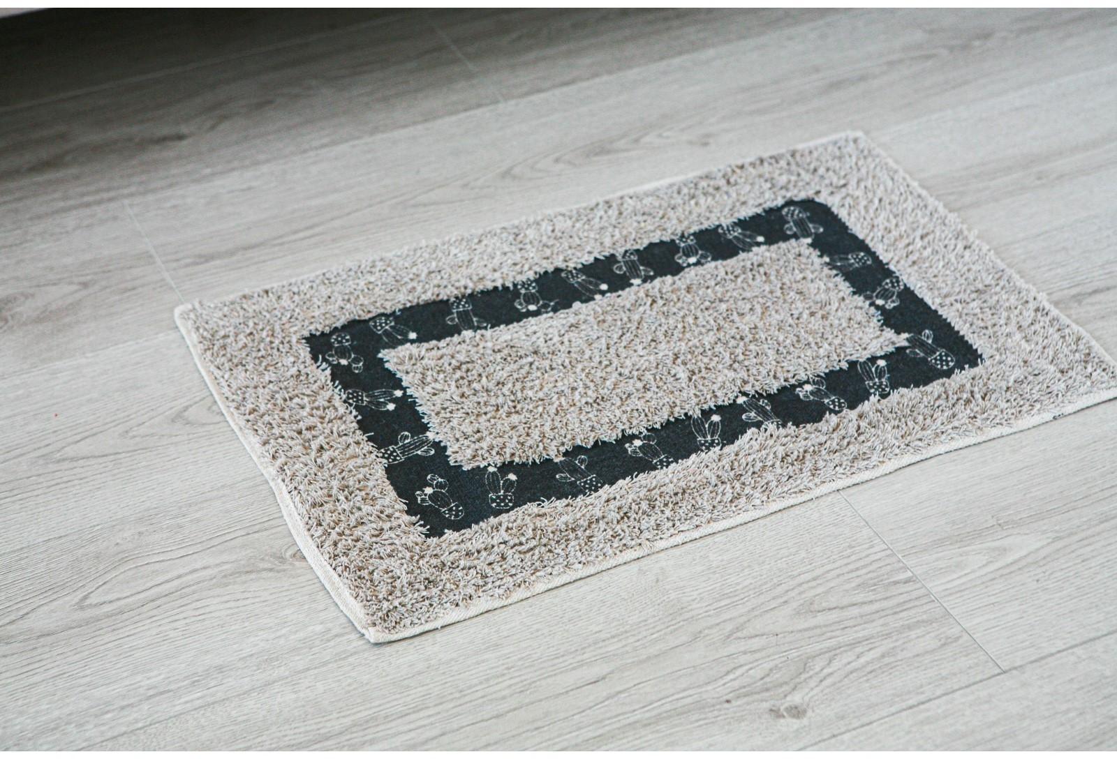 Коврик для ванной «Кактус», 40×60 см, 900 г/м2, 100% хлопок, цвет бежевый