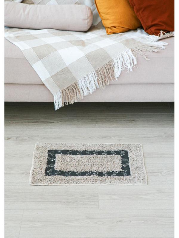 Коврик для ванной «Кактус», 40×60 см, 900 г/м2, 100% хлопок, цвет бежевый