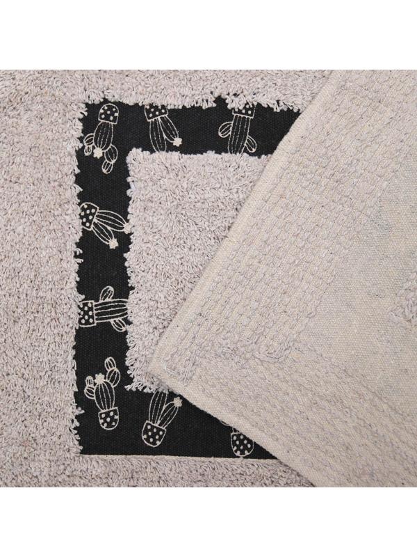 Коврик для ванной «Кактус», 40×60 см, 900 г/м2, 100% хлопок, цвет бежевый
