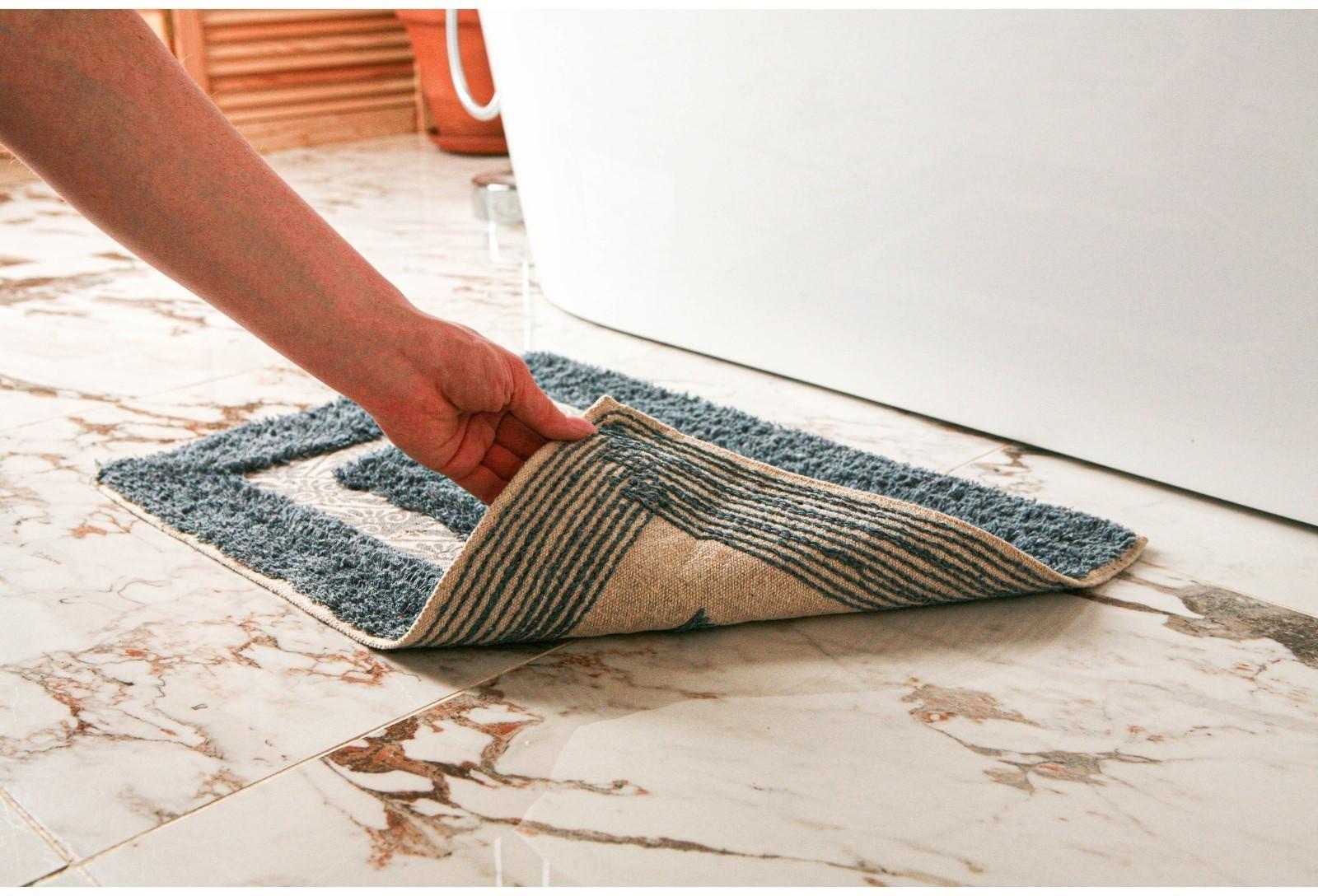 Коврик для ванной «Вензель», 40×60 см, 900 г/м2, 100% хлопок, цвет серый