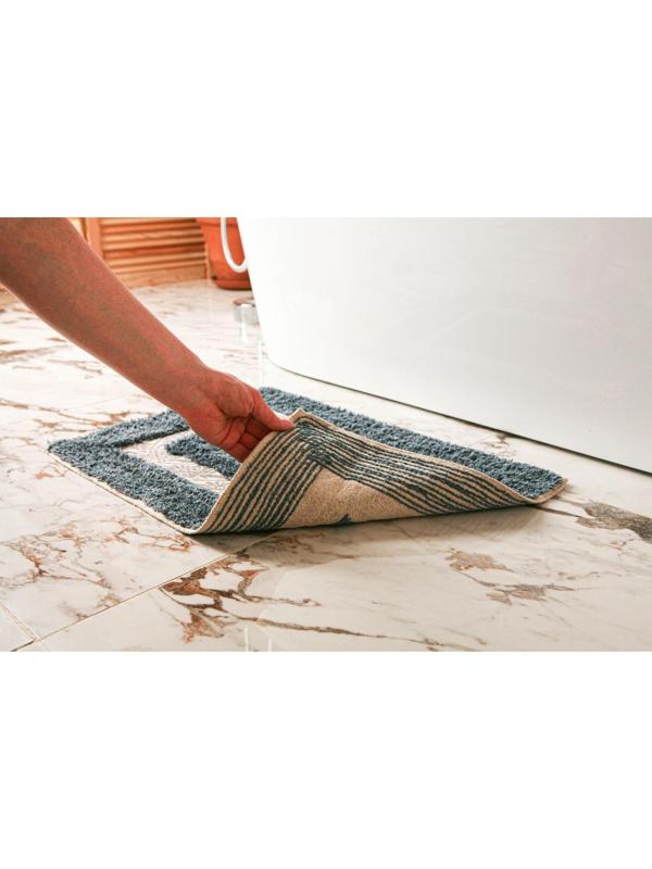 Коврик для ванной «Вензель», 40×60 см, 900 г/м2, 100% хлопок, цвет серый