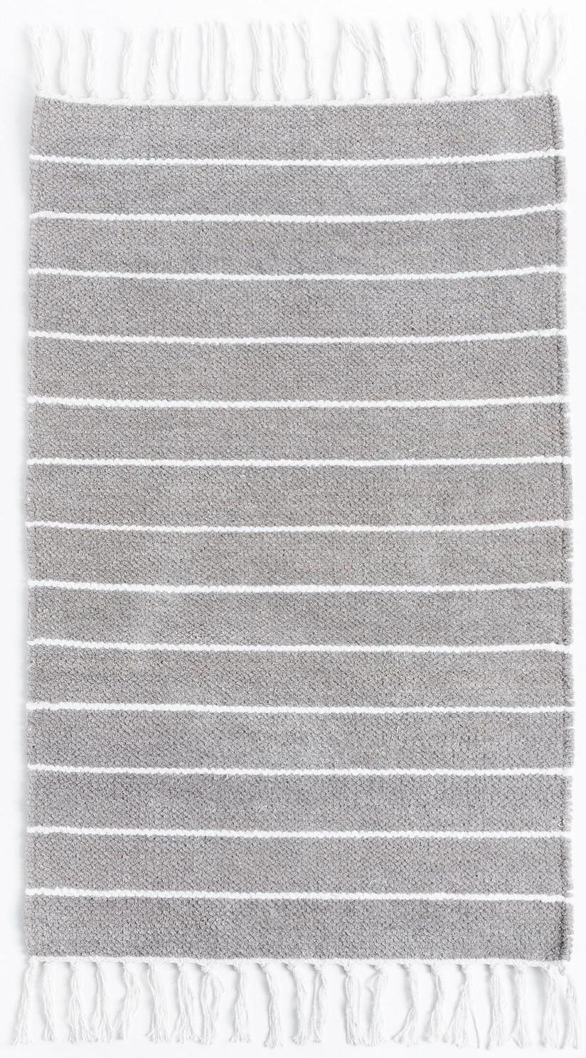 Ковер Strip Grey 60х100 ± 3 см, 1400 гр/м2, 100% хлопок