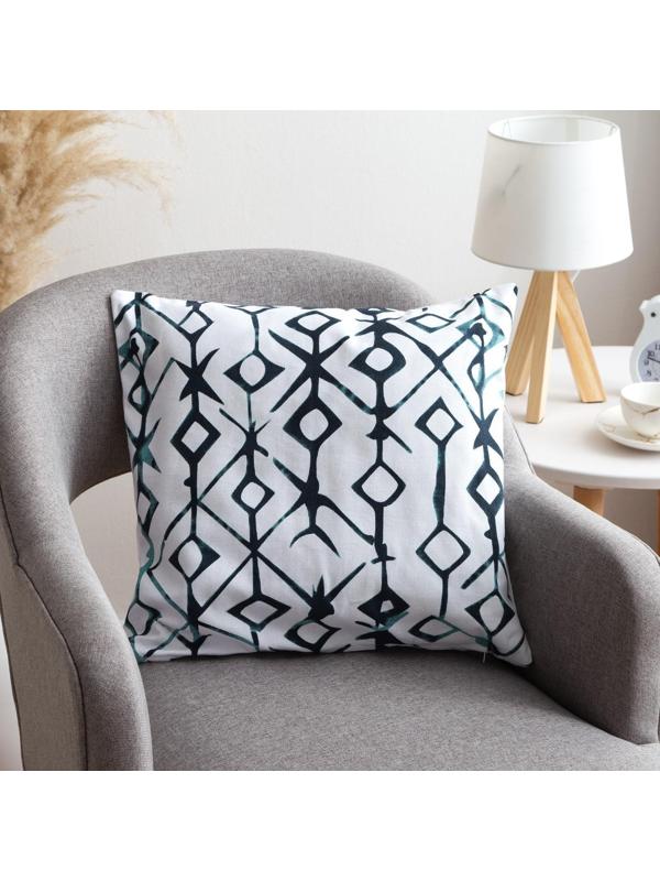 Наволочка декоративная 40х40 см, Ethnos mint, 100% хлопок