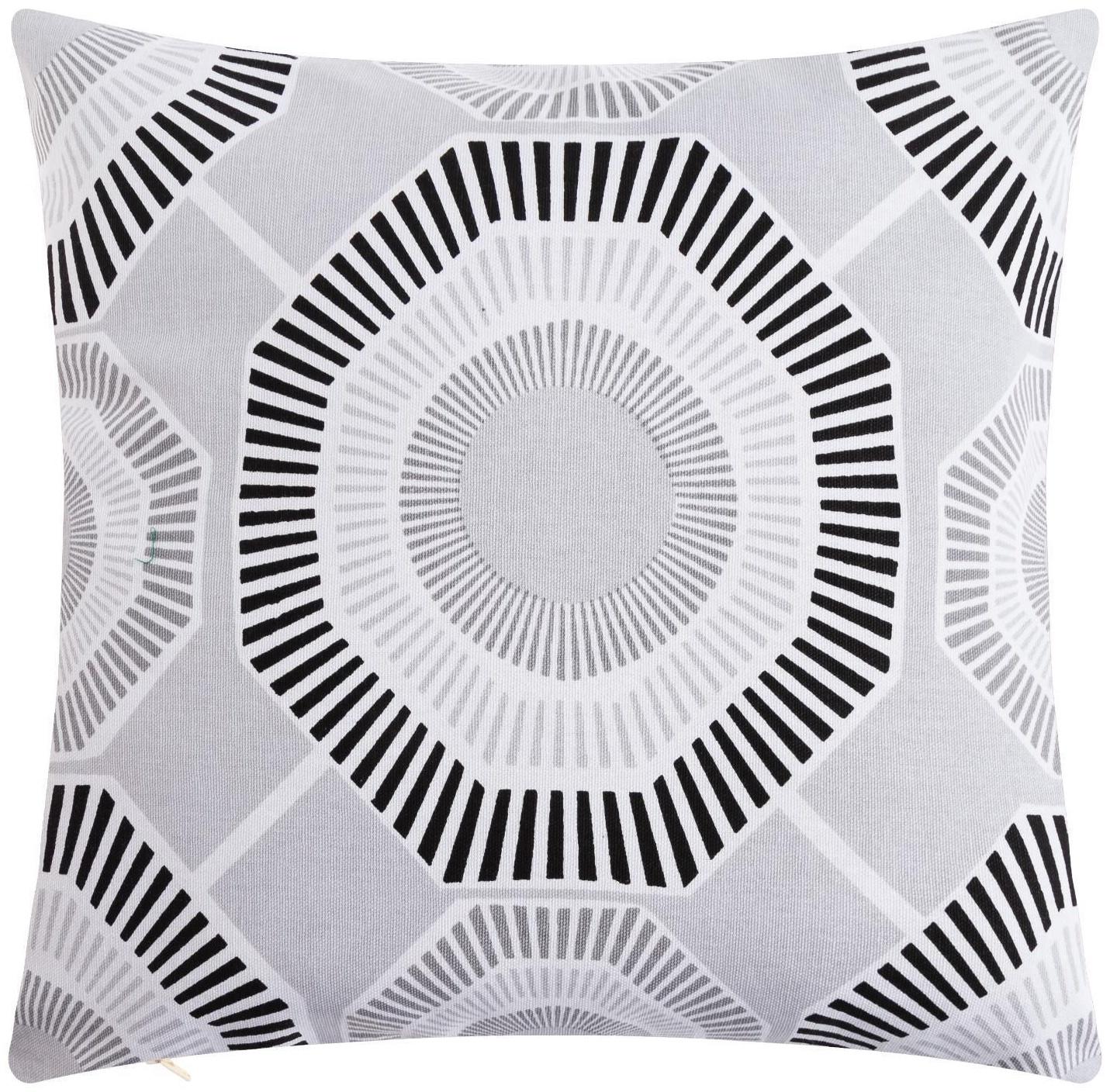 Наволочка декоративная 40х40 см, Circle black, 100% хлопок