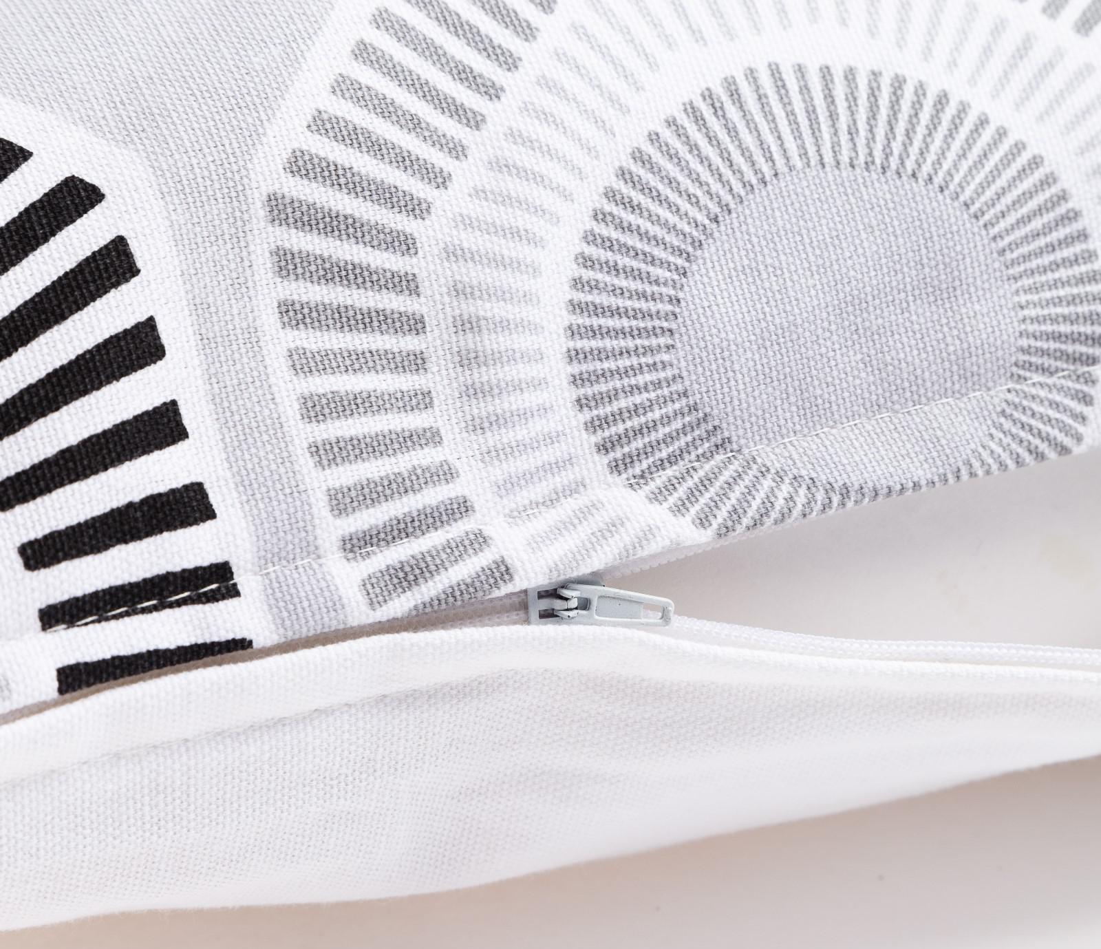 Наволочка декоративная 40х40 см, Circle black, 100% хлопок