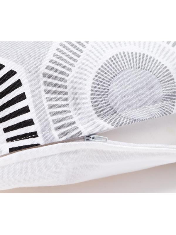 Наволочка декоративная 40х40 см, Circle black, 100% хлопок