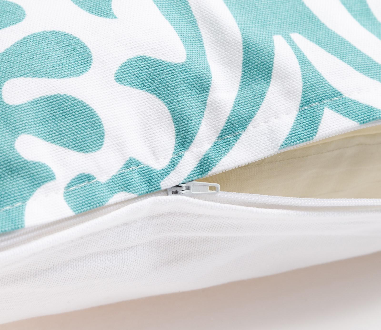 Наволочка декоративная 40х40 см, Monograms mint, 100% хлопок