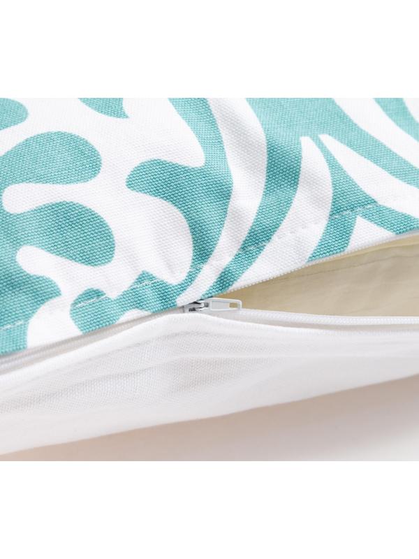 Наволочка декоративная 40х40 см, Monograms mint, 100% хлопок