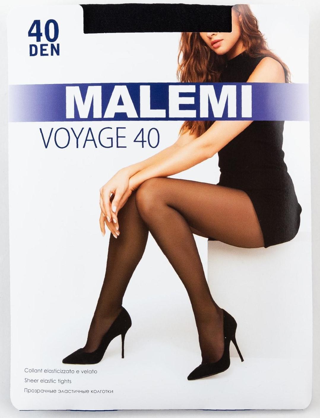 Колготки женские капроновые, MALEMI Voyage 40 ден, цвет чёрный (nero), размер 2