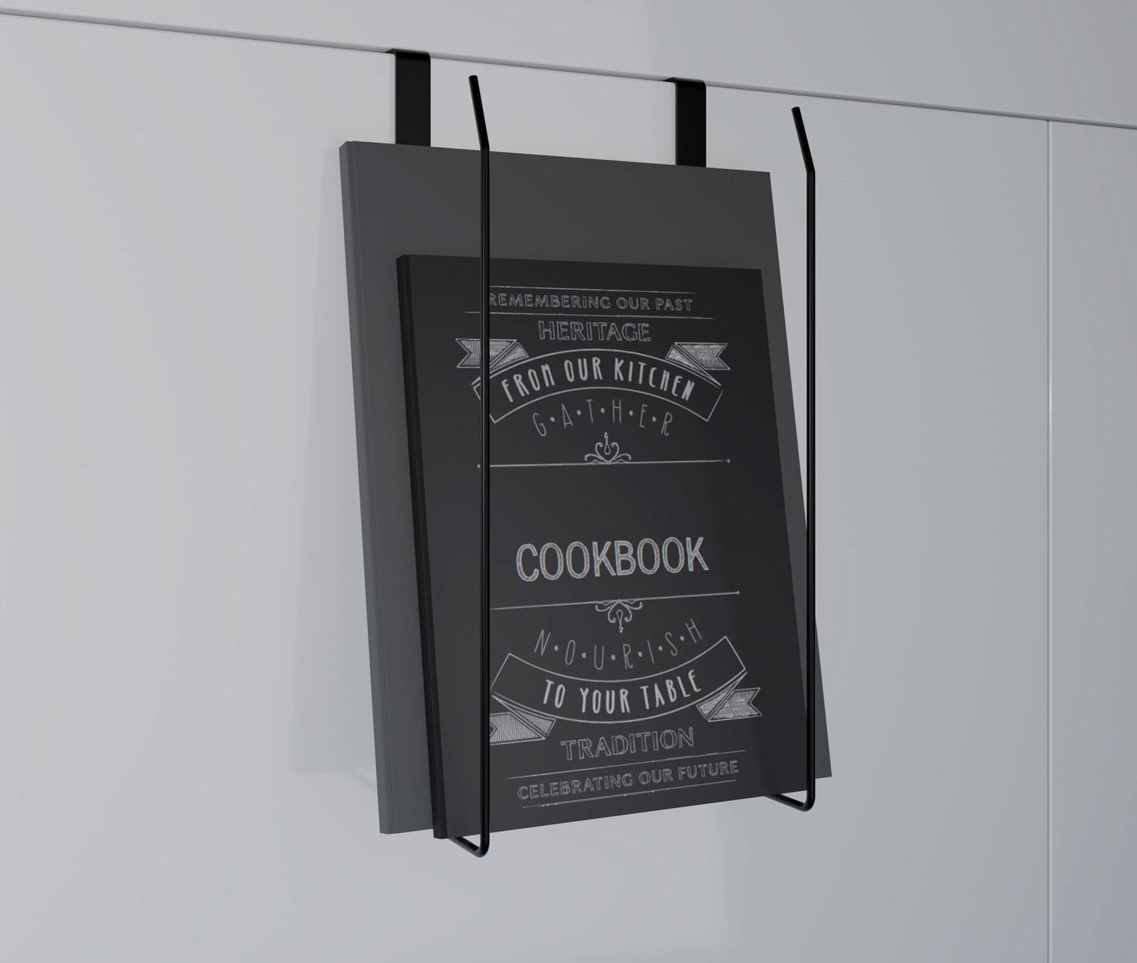 Держатель для кухонных принадлежностей и разделочных досок Доляна, 27×11,5×8 см, цвет чёрный