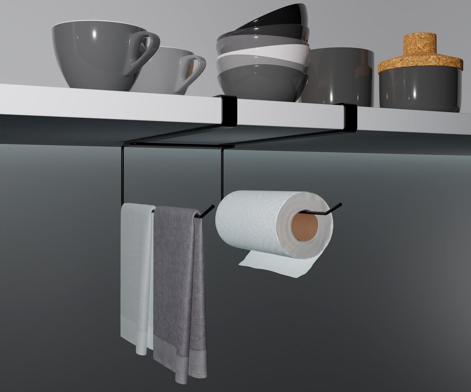 Держатель для кухонных принадлежностей и разделочных досок Доляна, 27×11,5×8 см, цвет чёрный