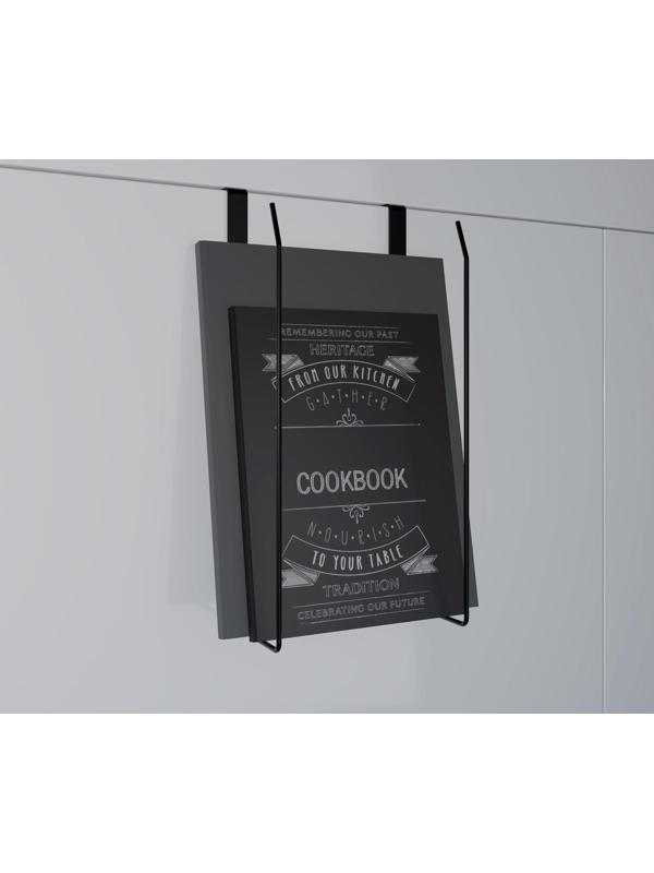 Держатель для кухонных принадлежностей и разделочных досок Доляна, 27×11,5×8 см, цвет чёрный