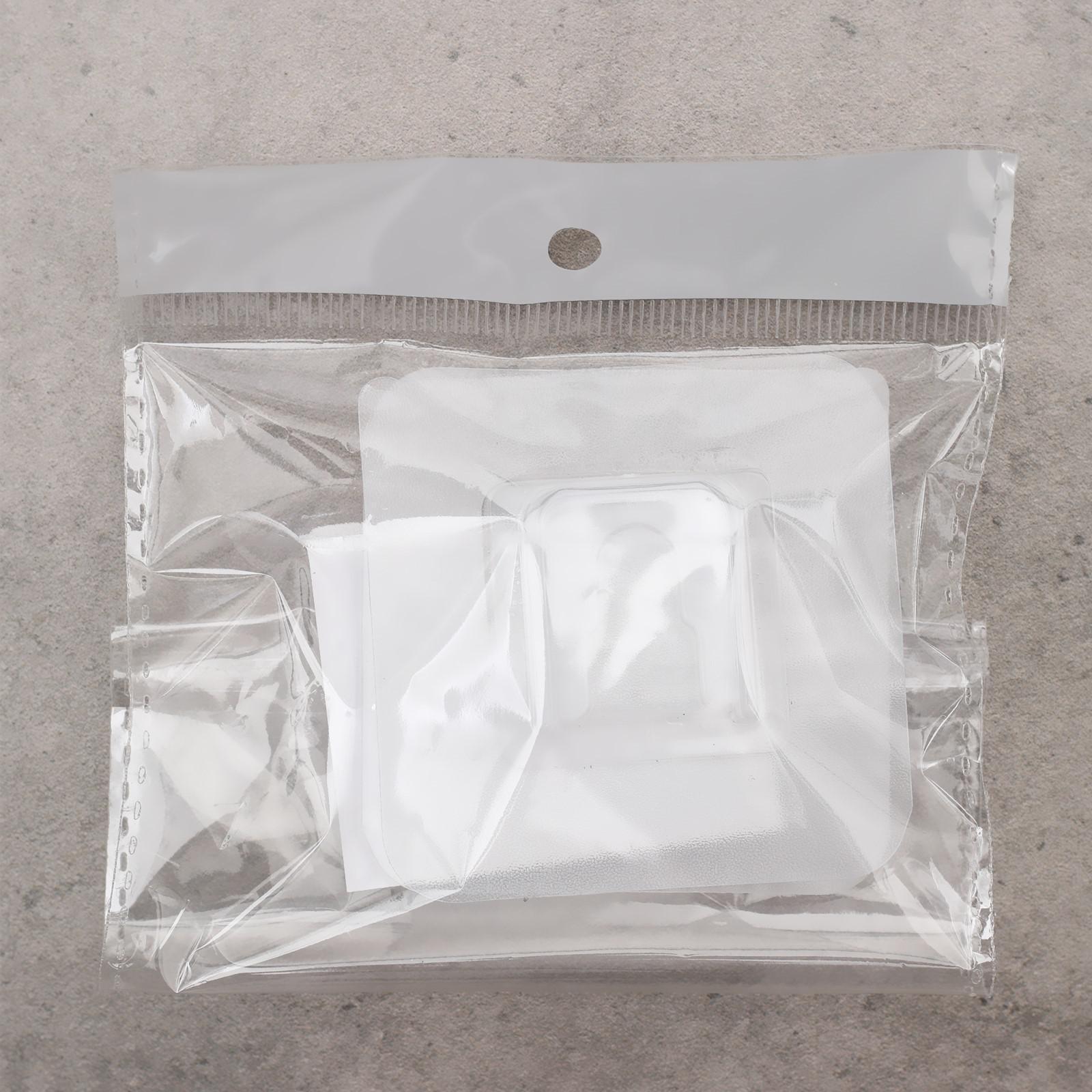 Крючок настенный двойной Доляна, 6×6×1 см, цвет прозрачный