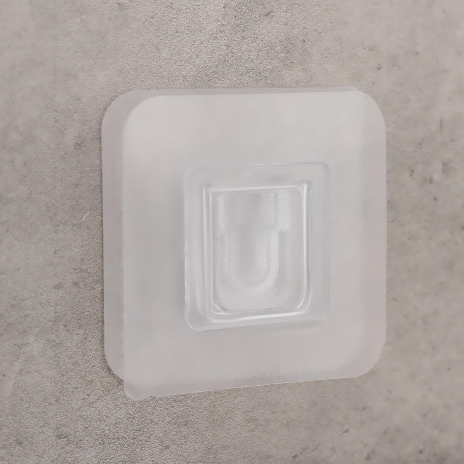 Крючок настенный двойной Доляна, 6×6×1 см, цвет прозрачный