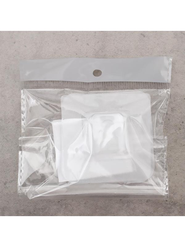 Крючок настенный двойной Доляна, 6×6×1 см, цвет прозрачный