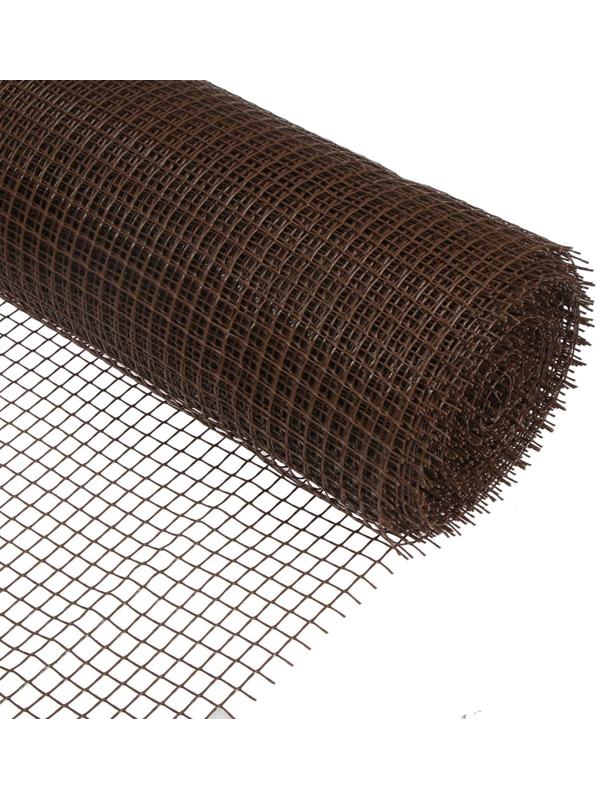 Сетка садовая, 1 × 20 м, ячейка 15 × 15 мм, коричневая, Greengo