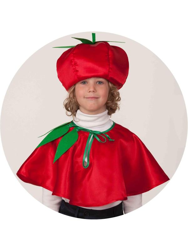 Карнавальный костюм «Помидор», накидка, головной убор, р. 30, рост 116 см