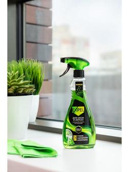 Средство для мытья стёкол и зеркал Expel, мята, антидождь, 450 мл