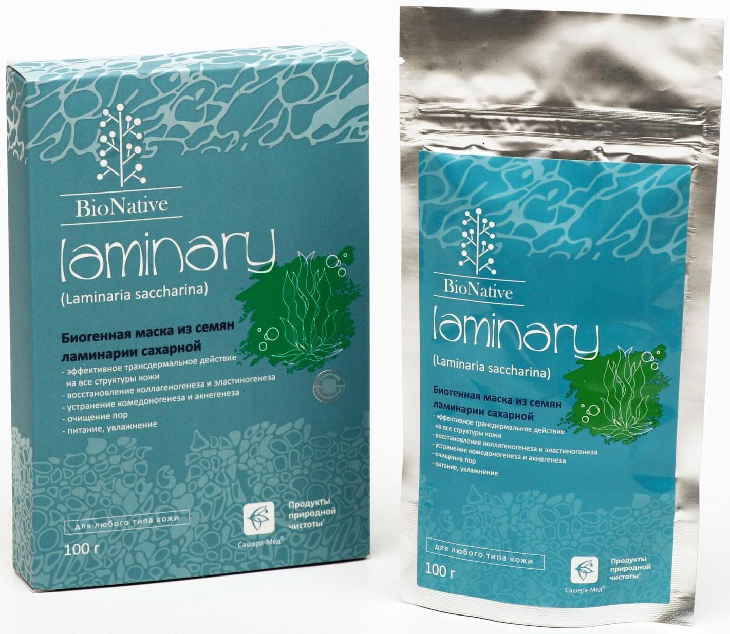 Маска для лица коллагеновая Bionative Laminary, 100 г