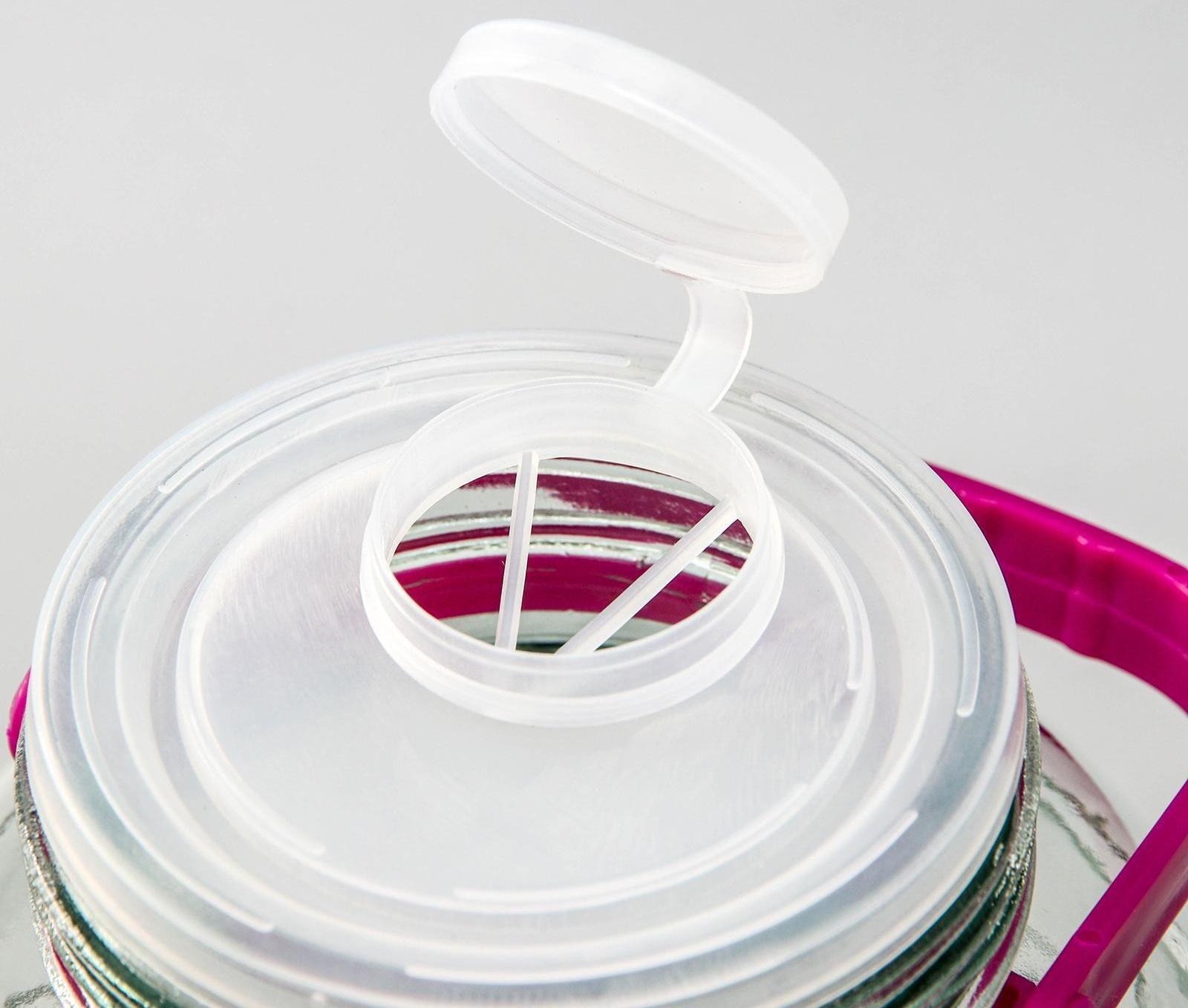 Банка стеклянная с гидрозатвором, 2 л