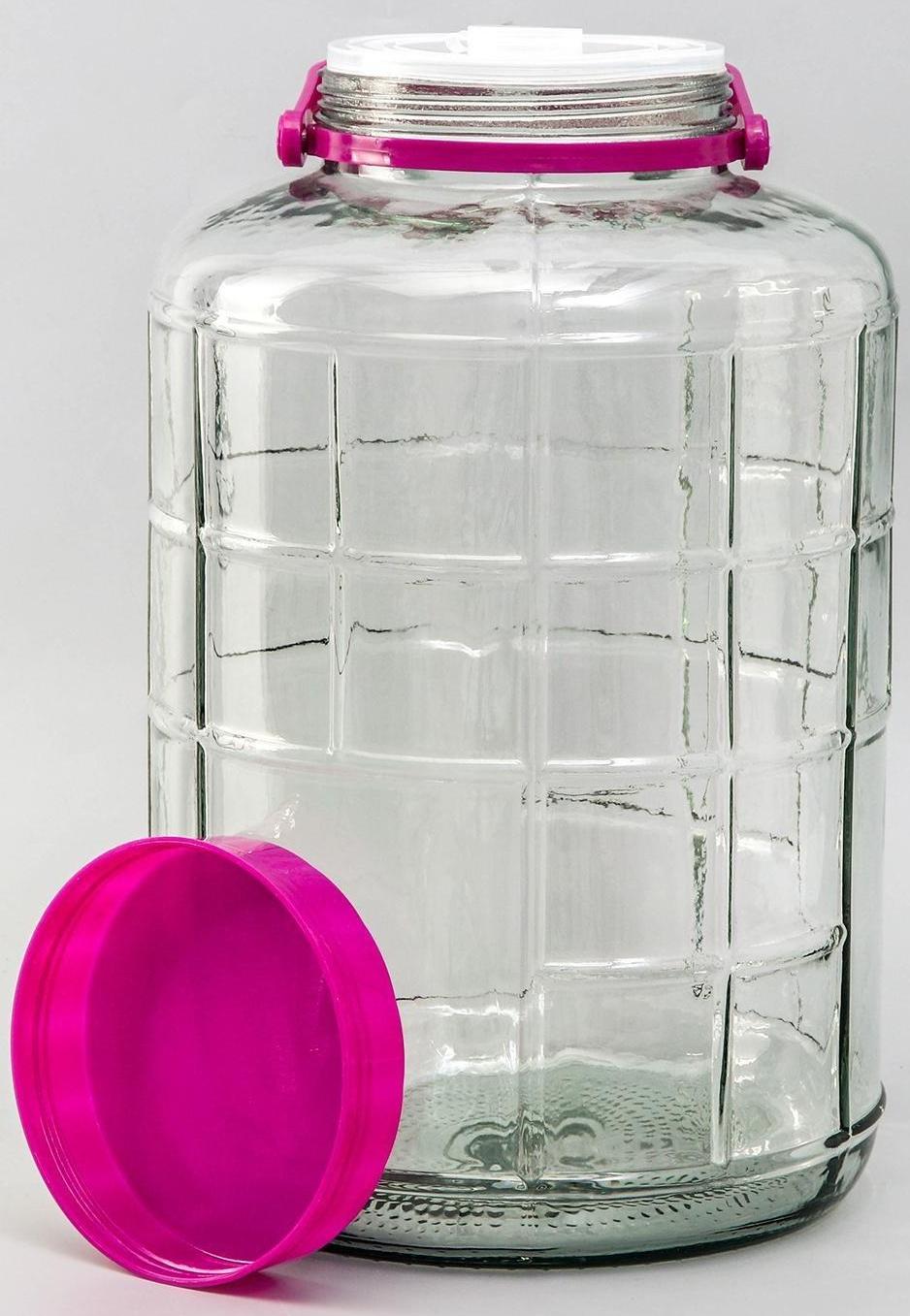 Банка стеклянная с гидрозатвором, 16 л