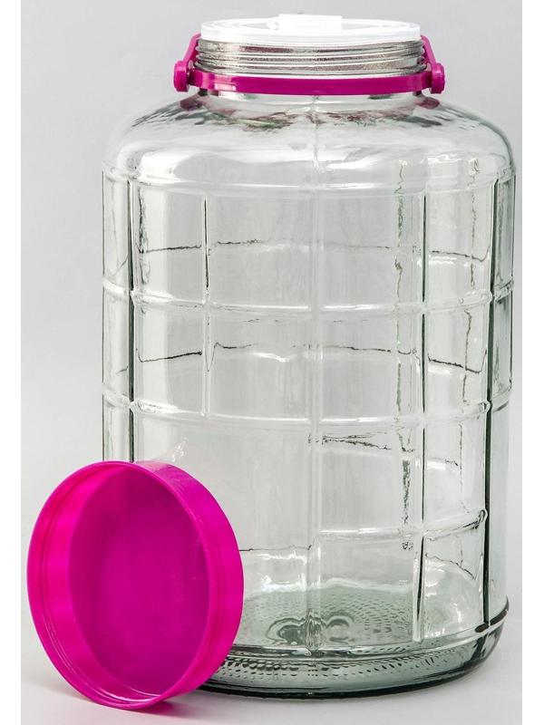 Банка стеклянная с гидрозатвором, 16 л
