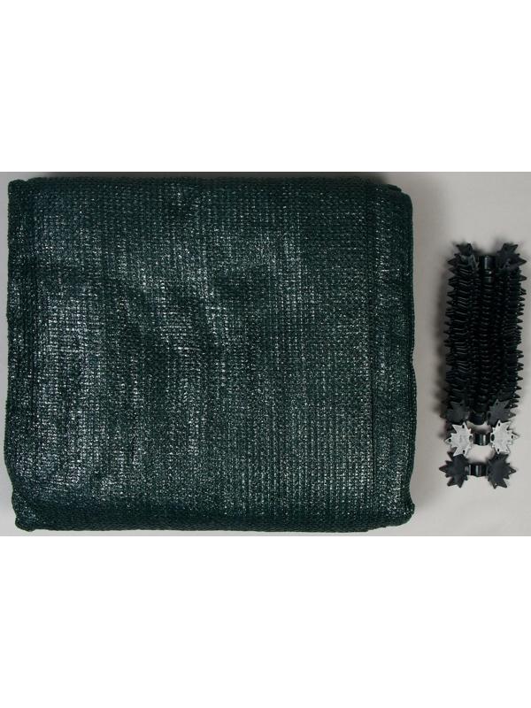 Сетка затеняющая, 10 × 4 м, плотность 55 г/м², зелёная, в наборе 29 клипс