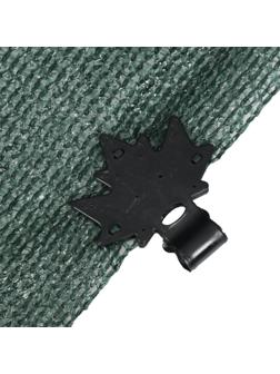 Клипса садовая, в наборе 20 шт., чёрная, «Кленовый лист»