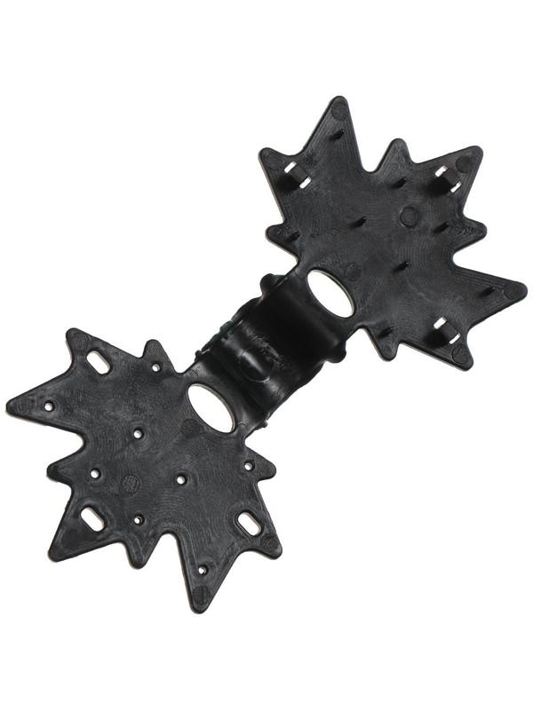 Клипса садовая, в наборе 20 шт., чёрная, «Кленовый лист»