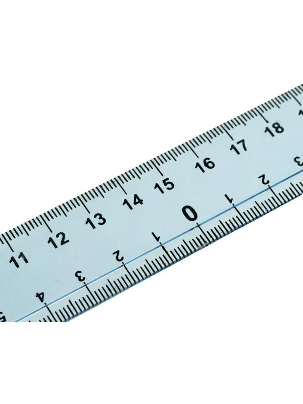 Линейка 30 см Calligrata пластиковая, прозрачная, микс