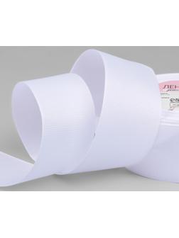 Лента репсовая, 40 мм, 23 ± 1 м, цвет белый №01