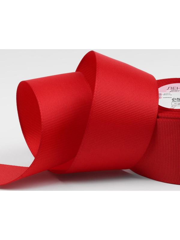 Лента репсовая, 40 мм, 23 ± 1 м, цвет бордовый №33