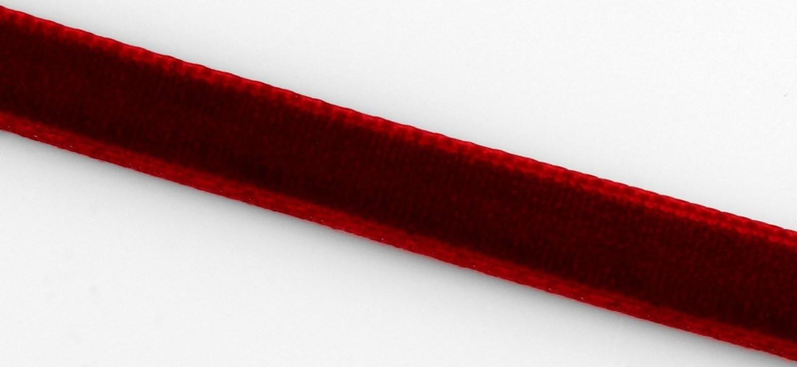 Лента бархатная, 6 мм, 18 ± 1 м, цвет бордовый №43