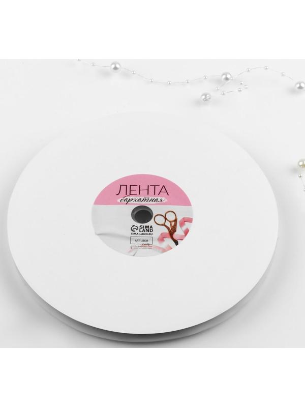 Лента бархатная, 6 мм, 18 ± 1 м, цвет молочный №04