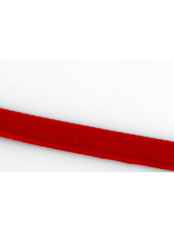 Лента бархатная, 6 мм, 18 ± 1 м, цвет красный №40