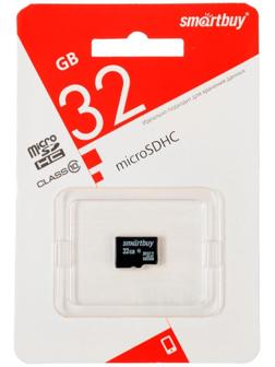 Карта памяти Smartbuy microSD, 32 Гб, SDHC, класс 10