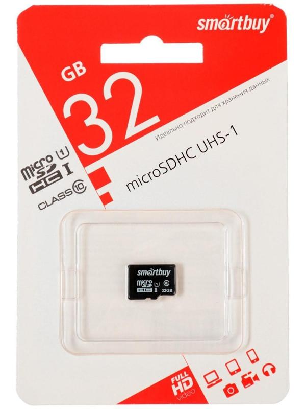 Карта памяти Smartbuy microSD, 32 Гб, SDHC, UHS-I, класс 10